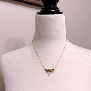 Gold Drip Pendant Necklace | Minimal Statement | Stainless Steel | NEW✨